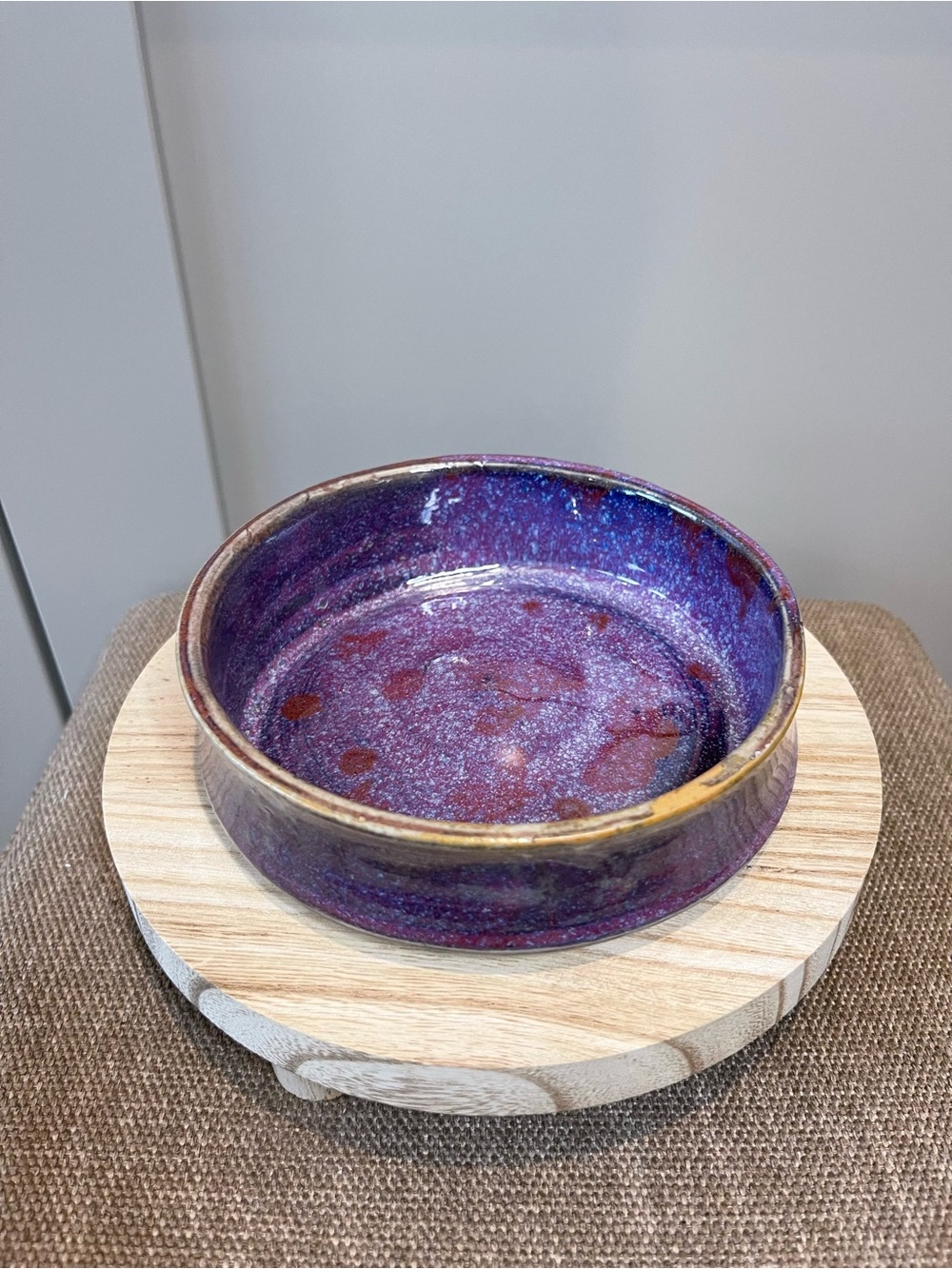 Handmade Purple Glazed Ceramic Bowl